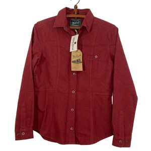 Woolrich Chamois Shirt in Red Heather Size XS